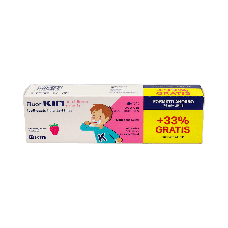 Kin Fluorkin Infantil Pasta Fresa 75ml | Farmaenvia