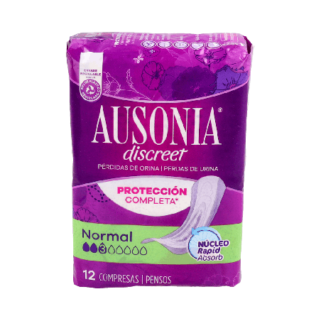 Ausonia Discreet Normal 12 Uds | Compresas Incontinencia | Farmaenvia
