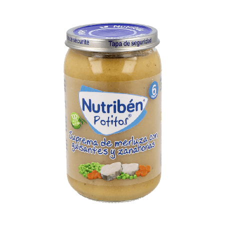 Nutriben Merluza Guisante Zanahoria 235g Tarrito | Farmaenvia