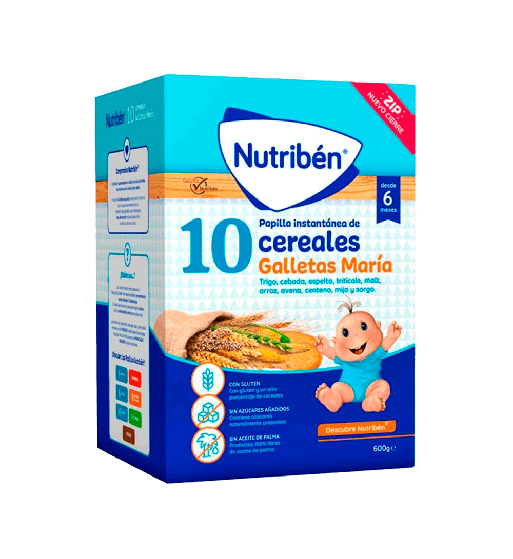 NUTRIBEN 10 Cereales Galletas María 600g | Farmaenvia