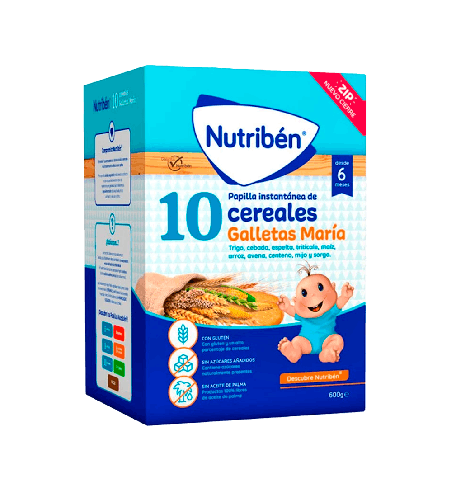 NUTRIBEN 10 Cereales Galletas María 600g | Farmaenvia