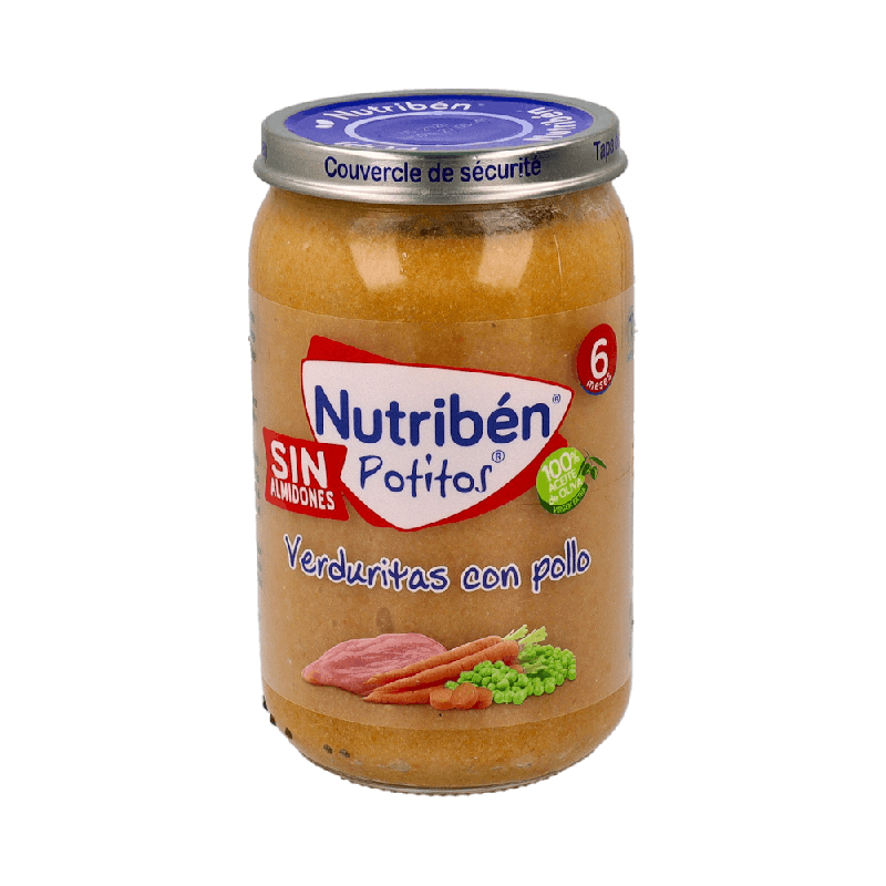 Nutribén Potito Pollo Guisantes Zanahoria 235g | Farmaenvia