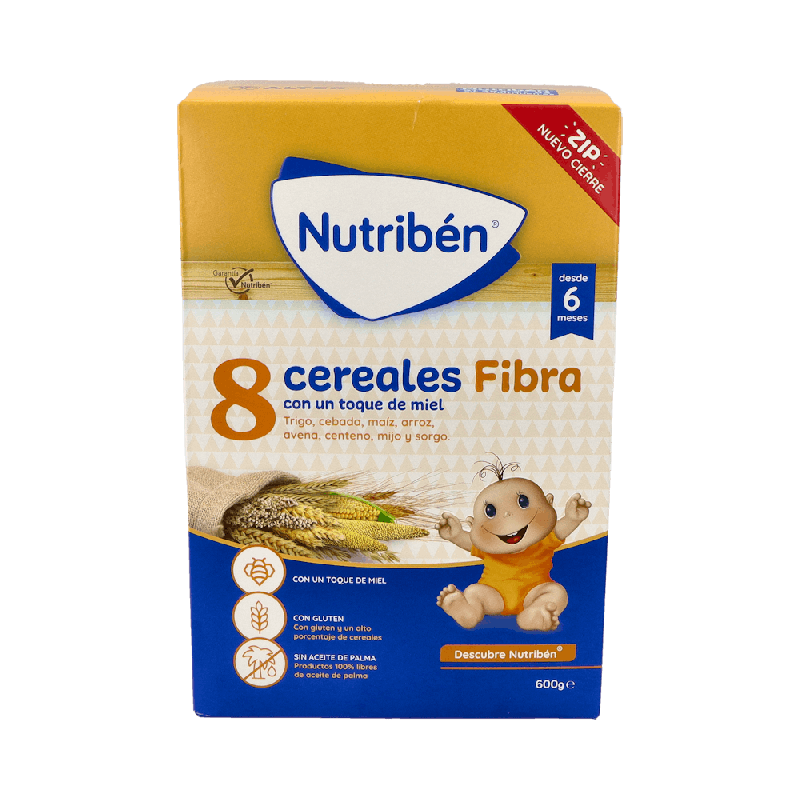 NUTRIBEN 8 Cereales y Miel Fibra 600g | Farmaenvia