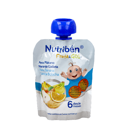 NUTRIBEN Fruta & Go Galletas Pera Plátano Naranja 90g | Farmaenvia
