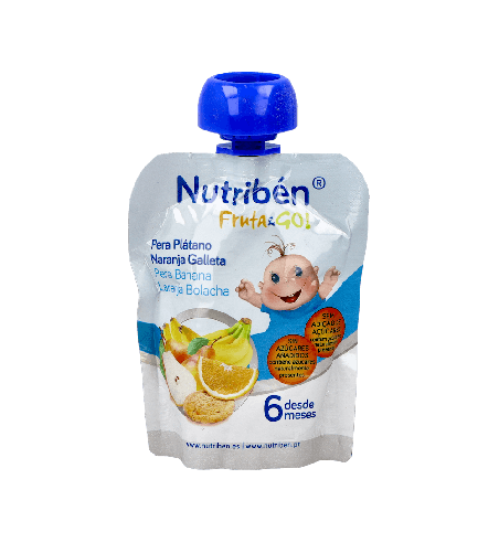 NUTRIBEN Fruta & Go Galletas Pera Plátano Naranja 90g | Farmaenvia