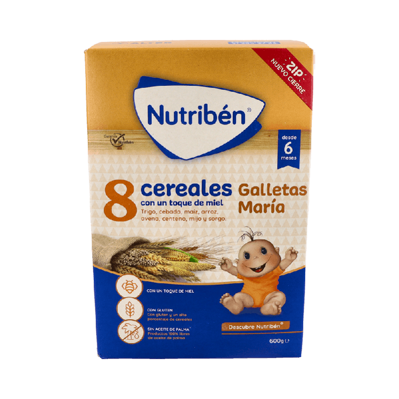 Nutribén 8 Cereales Miel Galleta María 600g | Farmaenvia