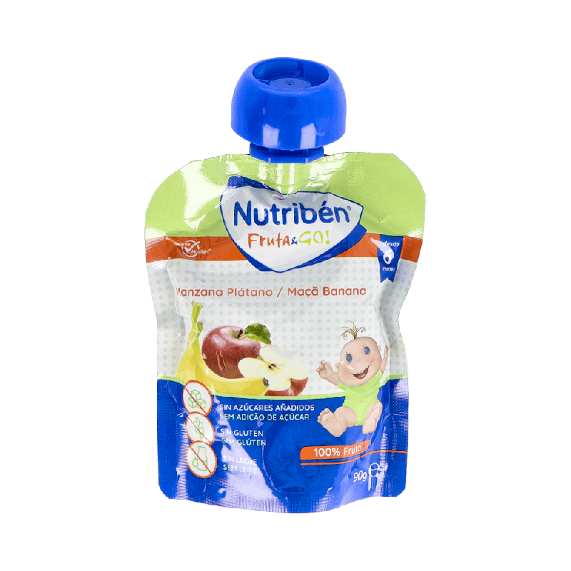 NUTRIBEN Fruta & Go Manzana Plátano 90g | Farmaenvia