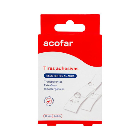 Acofar Tiritas Transparente Resistentes Agua 20U | Farmaenvia