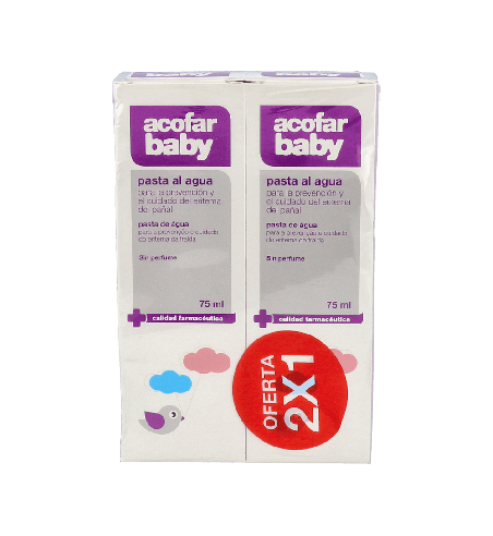 Acofarderm Baby Pasta al Agua 2x75ml | Farmaenvia