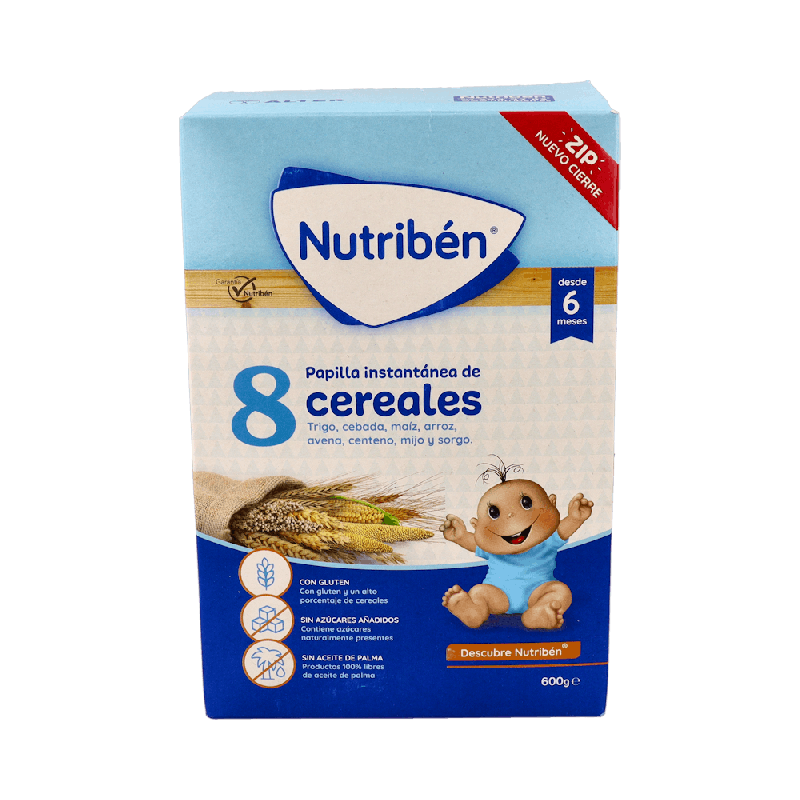 NUTRIBEN 8 Cereales 600g | Papilla Bebé | Farmaenvia