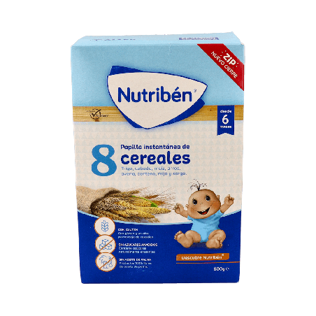 NUTRIBEN 8 Cereales 600g | Papilla Bebé | Farmaenvia