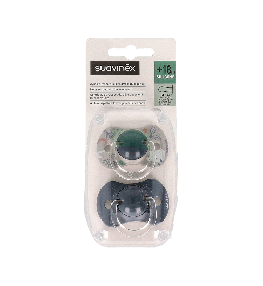 Suavinex Chupete Silicona Fisiológico +18M Pack 2 | Farmaenvia