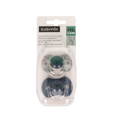 Suavinex Chupete Silicona Fisiológico +18M Pack 2 | Farmaenvia