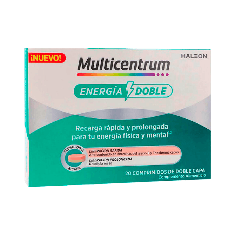 Multicentrum Energía Doble 20 Comprimidos | Farmaenvia