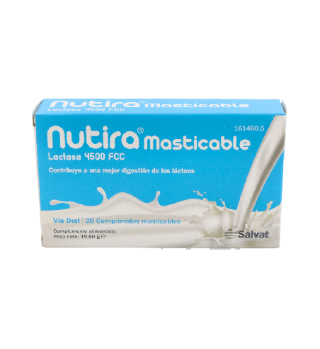 Nutira Lactasa 4500 FCC 28 Comp Masticables | Farmaenvia