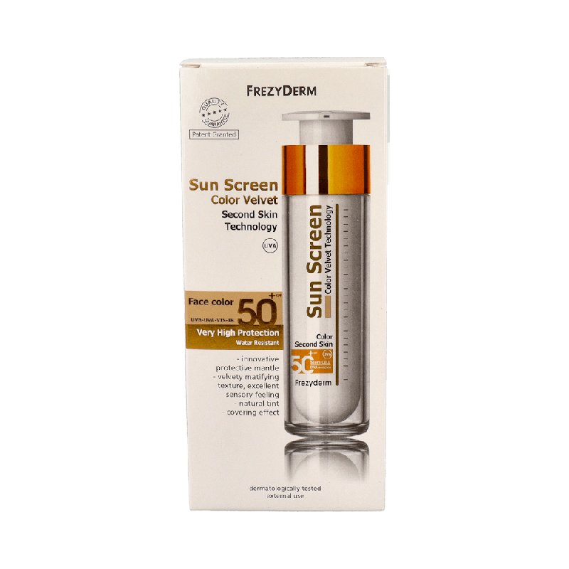Frezyderm Sun Screen Velvet Face SPF50+ Color 50ml | Farmaenvia