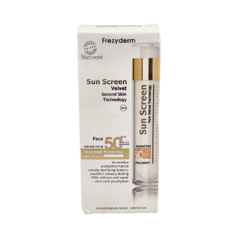 FrezyDerm Sun Screen Velvet Face SPF50 50ml | Farmaenvia
