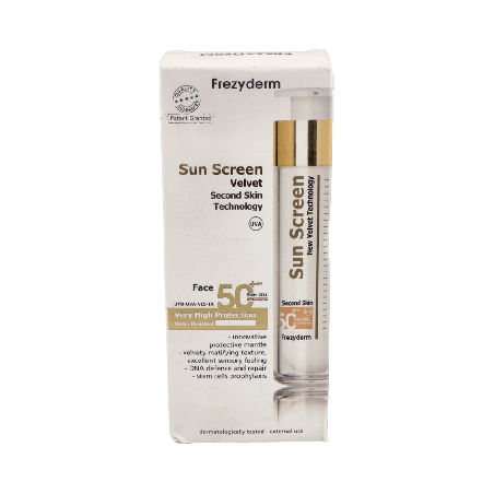 FrezyDerm Sun Screen Velvet Face SPF50 50ml | Farmaenvia