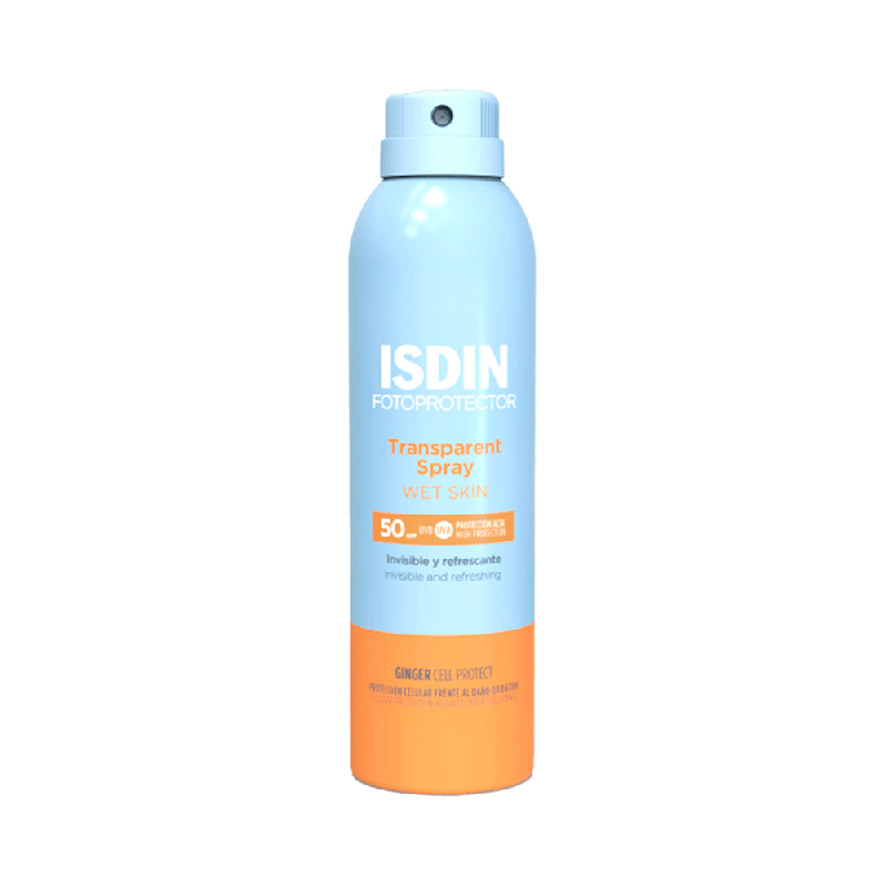 ISDIN Fotoprotector Transparent Spray Wet Skin SPF 50 250ml | Farmaenvia