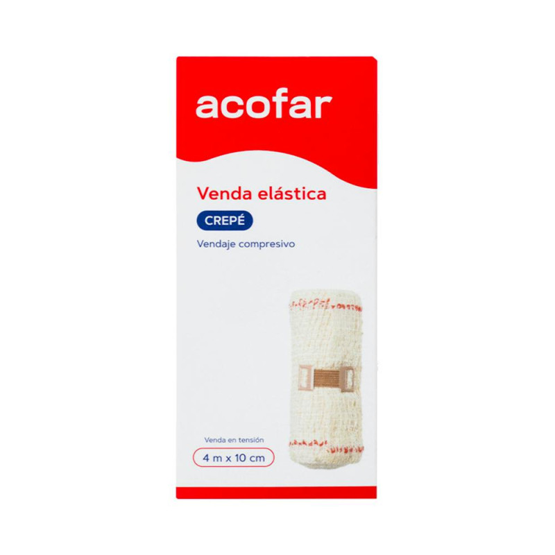 Acofar Venda Crepé Elástica 4m x 10cm | Farmaenvia
