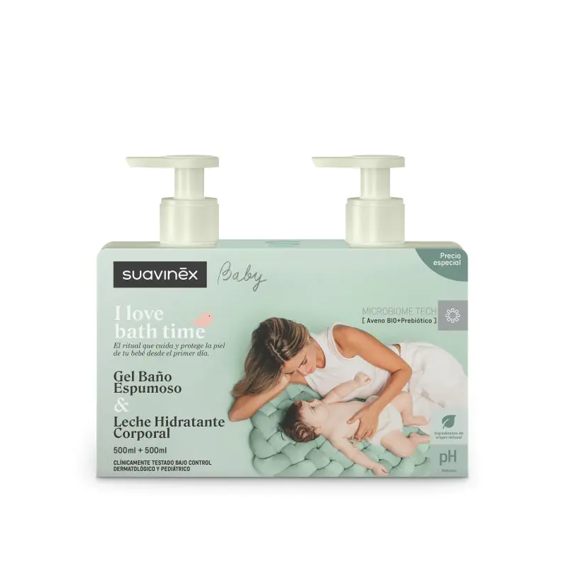 SUAVINEX DUPLO GEL ESPUMOSO + LOCION  1 ENVASE 500 ML + 1 EN