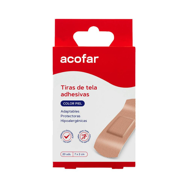 Acofar Tiras de Tela Color Piel 20 unidades | Farmaenvia