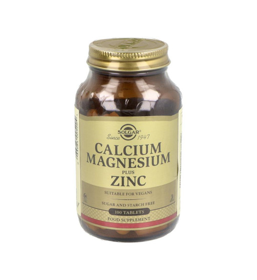 SOLGAR CALCIO Y MAGNESIO CON ZINC 100 COMPRIMIDOS