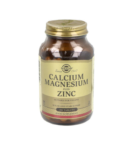 SOLGAR CALCIO Y MAGNESIO CON ZINC 100 COMPRIMIDOS