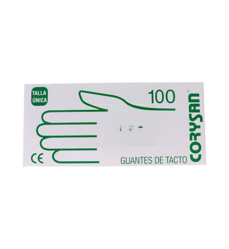 GUANTES TACTO CPE CORYSAN 100 UNIDADES