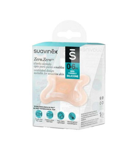 CHUPETE SILICONA FISIOLOGICO SUAVINEX SX PRO ZERO-ZERO 0 - 6 MESES 1 UNIDAD LIGHT SAND