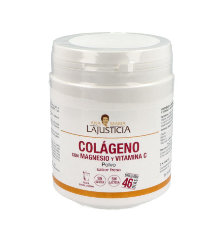 COLAGENO CON MAGNESIO Y VITAMINA C ANA MARIA LAJUSTICIA 1 BOTE 350 g SABOR FRESA
