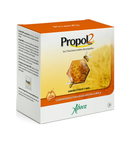 PROPOL 2 EMF 20 COMPRIMIDOS BUCODISPERSABLES SABOR CITRICO Y MIEL
