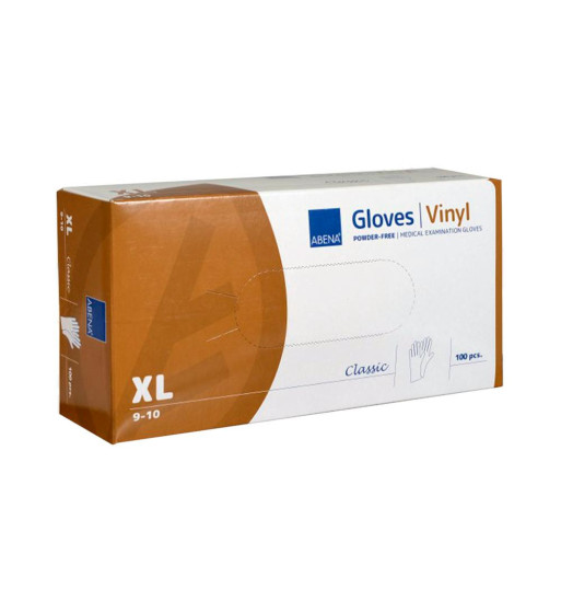 GUANTES DE VINILO SIN POLVO ABENA 100 UNIDADES TALLA XL