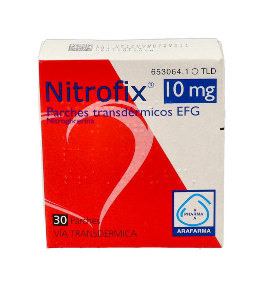 NITROFIX EFG 10 mg/24 h 30 PARCHES TRANSDERMICOS 53 mg