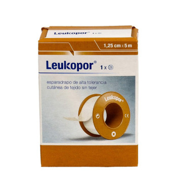 ESPARADRAPO HIPOALERGICO LEUKOPOR PAPEL 1 UNIDAD 5 m x 1,25 cm