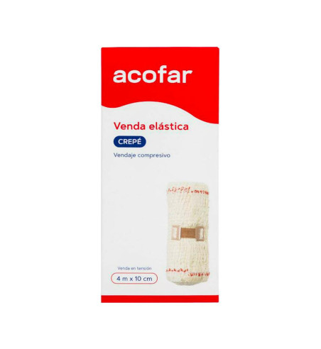 VENDA ELASTICA CREPE ACOFAR 1 UNIDAD 10 m x 10 cm