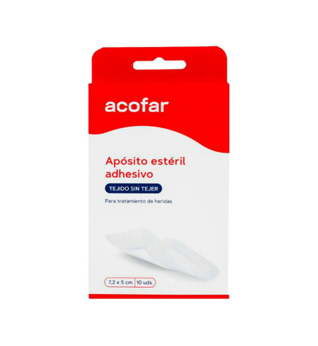 APOSITO ESTERIL TEJIDO SIN TEJER ADHESIVO ACOFAR 10 APOSITOS 10 cm x 8 cm