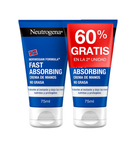 NEUTROGENA FORMULA NORUEGA CREMA DE MANOS RAPIDA ABSORCION 2 UNIDADES 75 ml