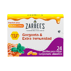 Zarbees Garganta Y Extra Inmunidad 24 Pastillas | Farmaenvia