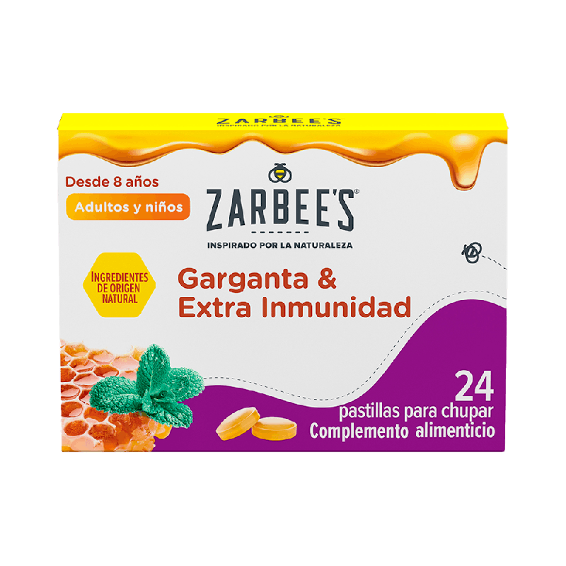 Zarbees Garganta Y Extra Inmunidad 24 Pastillas | Farmaenvia