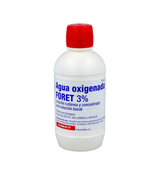 AGUA OXIGENADA FORET 30 mg/ml SOLUCION CUTANEA Y CONCENTRADO PARA SOLUCION BUCAL 1 FRASCO 250 ml