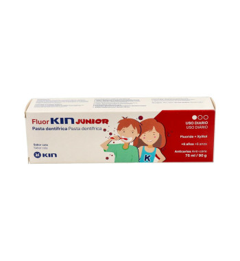 FLUOR KIN PASTA JUNIOR 1 TUBO 75 ml SABOR COLA