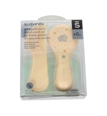 CEPILLO Y PEINE INFANTIL SOFT SUAVINEX BLANCO DECORADO