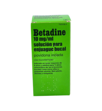 BETADINE BUCAL 10 mg/ml SOLUCION BUCAL PARA ENJUAGUE 1 FRASCO 200 ml