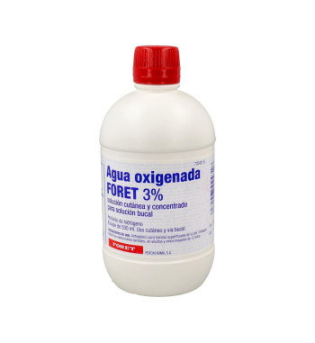 AGUA OXIGENADA FORET 30 mg/ml SOLUCION CUTANEA Y CONCENTRADO PARA SOLUCION BUCAL 1 FRASCO 500 ml