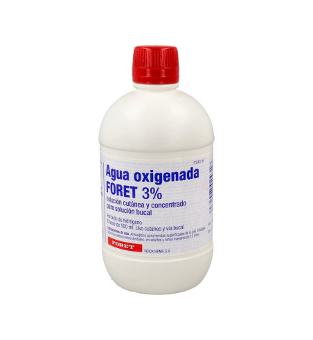 AGUA OXIGENADA FORET 30 mg/ml SOLUCION CUTANEA Y CONCENTRADO PARA SOLUCION BUCAL 1 FRASCO 500 ml