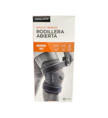 RODILLERA ABIERTA FARMALASTIC NEOPRENO TECH 1 UNIDAD TALLA UNICA COLOR GRIS