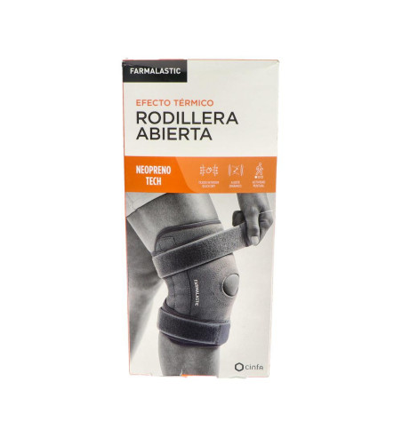 RODILLERA ABIERTA FARMALASTIC NEOPRENO TECH 1 UNIDAD TALLA UNICA COLOR GRIS