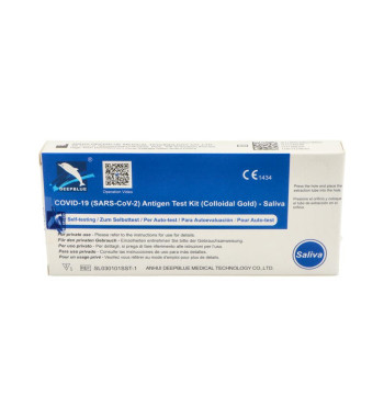 TEST FLUIDO ORAL ANTIGENOS AUTODIAGNOSTICO SARS-COV-2 DEEPBLUE ALEU MEDICAL 1 UNIDAD