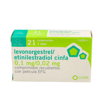 AILEVA EFG 0,1 mg/0,02 mg 1 x 21 COMPRIMIDOS RECUBIERTOS